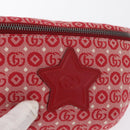 GUCCI Kinder Sherry Line Gürteltasche Canvas Rot Marineblau 502095 Auth BA9500-17