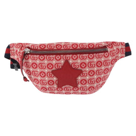 GUCCI Children's Sherry Line Waist bag Canvas Red Navy 502095 Auth BA9500 - 0