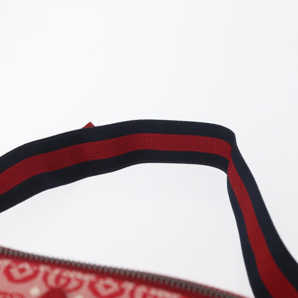 GUCCI Kinder Sherry Line Gürteltasche Canvas Rot Marineblau 502095 Auth BA9500