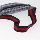 GUCCI Kinder Sherry Line Gürteltasche Canvas Rot Marine 502095 Auth BA9501-7