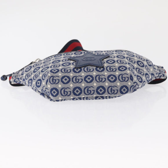 GUCCI Kinder Sherry Line Gürteltasche Canvas Rot Marine 502095 Auth BA9501
