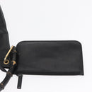 GUCCI Bamboo Shoulder Bag Leather Black Gold 001 1013 1881 Auth BA9503-18