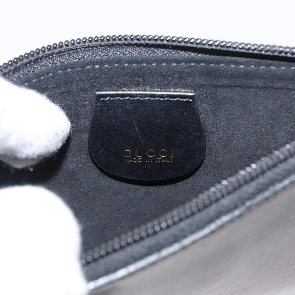 GUCCI Bamboo Shoulder Bag Leather Black Gold 001 1013 1881 Auth BA9503