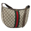 GUCCI GG Supreme Web Sherry Line Shoulder Bag PVC Beige Gold 010 378 Auth BA9508-1