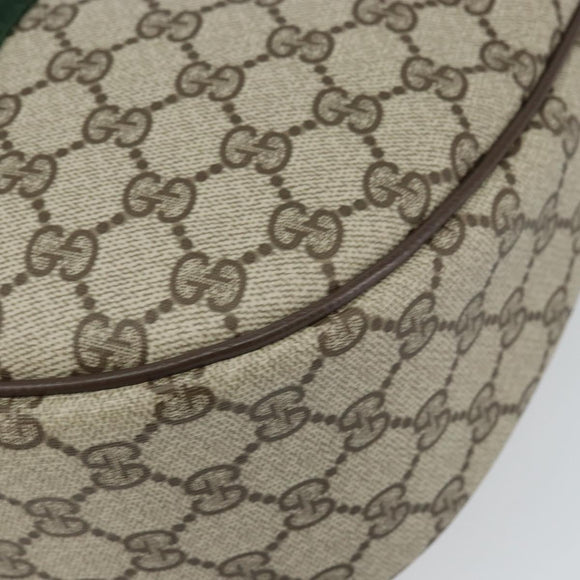 GUCCI GG Supreme Web Sherry Line Shoulder Bag PVC Beige Gold 010 378 Auth BA9508