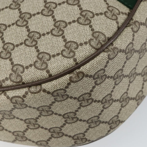 GUCCI GG Supreme Web Sherry Line Shoulder Bag PVC Beige Gold 010 378 Auth BA9508