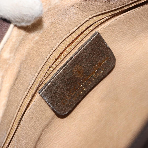 GUCCI GG Supreme Web Sherry Line Shoulder Bag PVC Beige Gold 010 378 Auth BA9508