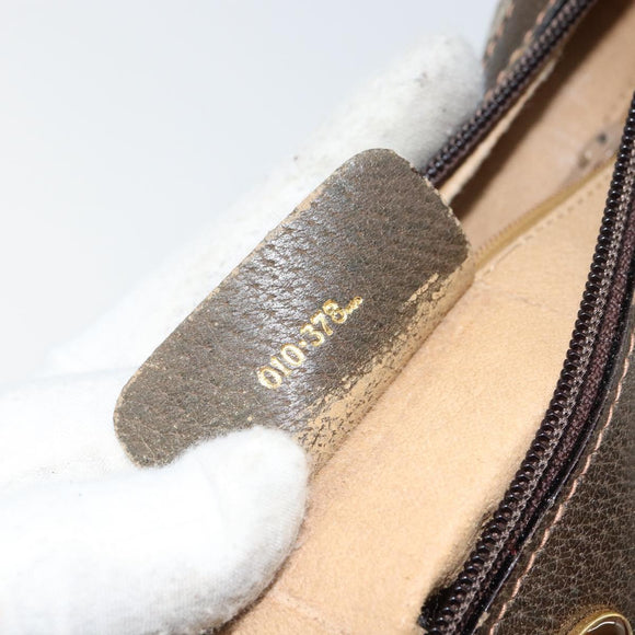 GUCCI GG Supreme Web Sherry Line Shoulder Bag PVC Beige Gold 010 378 Auth BA9508