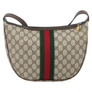 GUCCI GG Supreme Web Sherry Line Shoulder Bag PVC Beige Gold 010 378 Auth BA9508-3