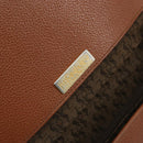 SAINT LAURENT Shoulder Bag Leather Brown Gold Auth BA9512-15