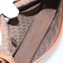 SAINT LAURENT Shoulder Bag Leather Brown Gold Auth BA9512-16