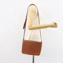 SAINT LAURENT Shoulder Bag Leather Brown Gold Auth BA9512-22