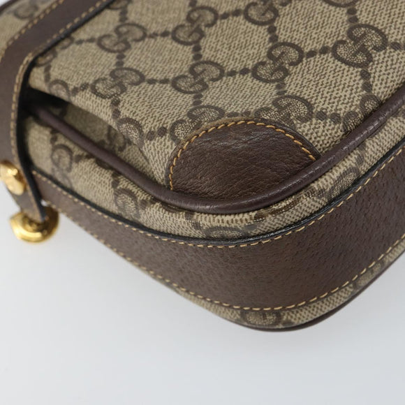 GUCCI GG Supreme Shoulder Bag PVC Leather Beige Gold 007 904 0423 Auth BA9514