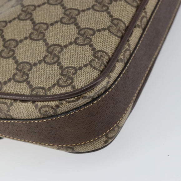 GUCCI GG Supreme Shoulder Bag PVC Leather Beige Gold 007 904 0423 Auth BA9514