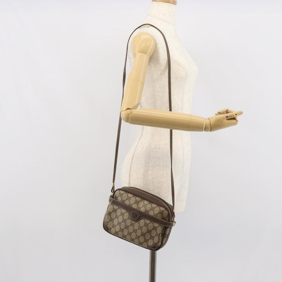 GUCCI GG Supreme Shoulder Bag PVC Leather Beige Gold 007 904 0423 Auth BA9514