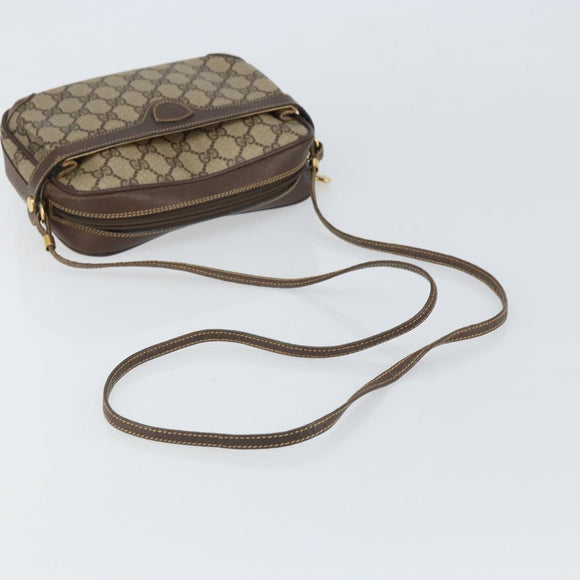 GUCCI GG Supreme Shoulder Bag PVC Leather Beige Gold 007 904 0423 Auth BA9514