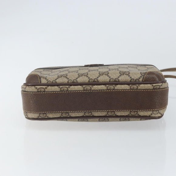 GUCCI GG Supreme Shoulder Bag PVC Leather Beige Gold 007 904 0423 Auth BA9514