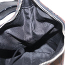 Salvatore Ferragamo Gancini Shoulder Bag Nylon Brown Silver Auth BA9517-18