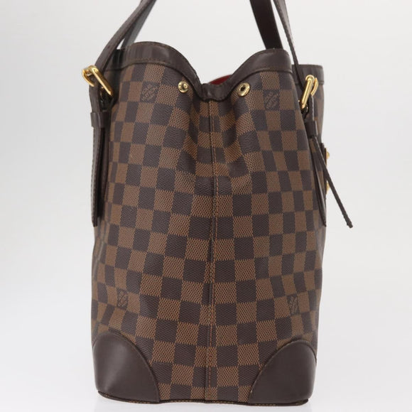 LOUIS VUITTON Damier Ebene Hampstead MM Tote Bag N51204 LV Auth BA9518