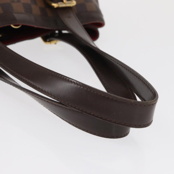 LOUIS VUITTON Damier Ebene Hampstead MM Tote Bag N51204 LV Auth BA9518