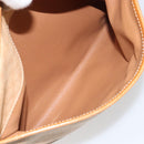 CELINE Macadam Canvas Hand Bag PVC Beige Gold Auth BA9520-22