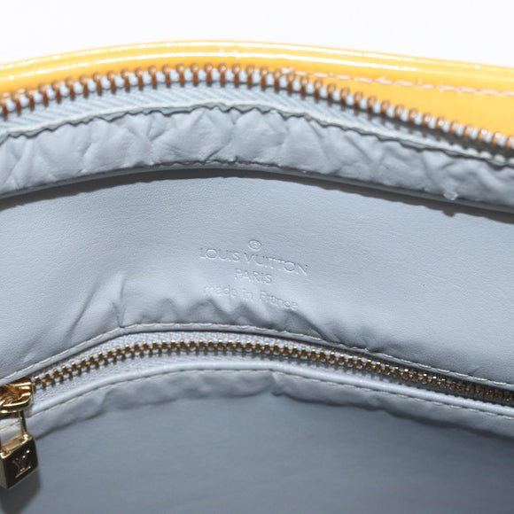 LOUIS VUITTON Monogram Vernis Houston Hand Bag Gris M91053 LV Auth BA9521