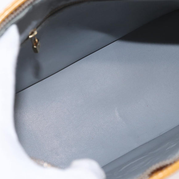 LOUIS VUITTON Monogram Vernis Houston Hand Bag Gris M91053 LV Auth BA9521