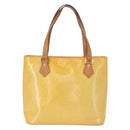 LOUIS VUITTON Monogram Vernis Houston Hand Bag Gris M91053 LV Auth BA9521-2