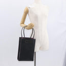 CHANEL Hand Bag Leather Black CC Auth BA9527-18