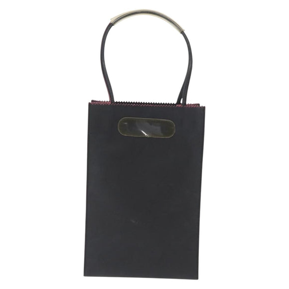 CHANEL Hand Bag Leather Black CC Auth BA9527