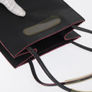 CHANEL Hand Bag Leather Black CC Auth BA9527-6