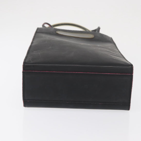 CHANEL Hand Bag Leather Black CC Auth BA9527