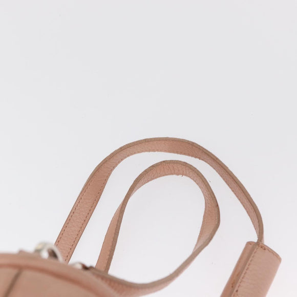 Jimmy Choo Love Backpack Leather Pink Silver Auth BA9528