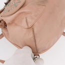 Jimmy Choo Love Backpack Leather Pink Silver Auth BA9528-10