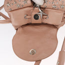 Jimmy Choo Love Backpack Leather Pink Silver Auth BA9528-19