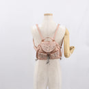 Jimmy Choo Love Backpack Leather Pink Silver Auth BA9528-24