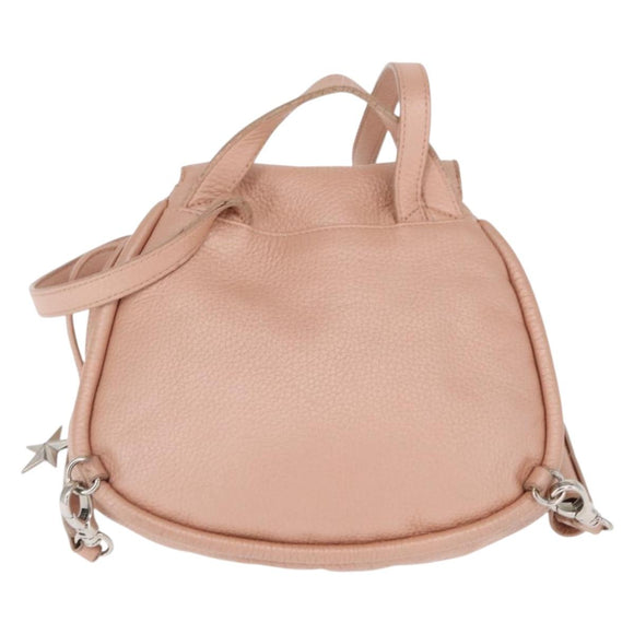 Jimmy Choo Love Backpack Leather Pink Silver Auth BA9528