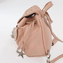 Jimmy Choo Love Backpack Leather Pink Silver Auth BA9528-3