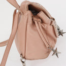 Jimmy Choo Love Backpack Leather Pink Silver Auth BA9528-4