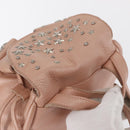 Jimmy Choo Love Backpack Leather Pink Silver Auth BA9528-6