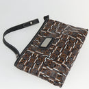 Salvatore Ferragamo Tote Bag PVC Leather Brown Silver Auth BA9529-19