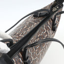 Salvatore Ferragamo Tote Bag PVC Leather Brown Silver Auth BA9529-6