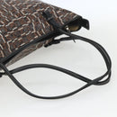 Salvatore Ferragamo Tote Bag PVC Leather Brown Silver Auth BA9529-7