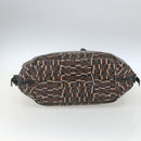 Salvatore Ferragamo Tote Bag PVC Leather Brown Silver Auth BA9529-5