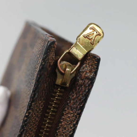 LOUIS VUITTON Damier Ebene Marais Pouch LV Auth BA953