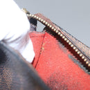 LOUIS VUITTON Damier Ebene Marais Pouch LV Auth BA953-12