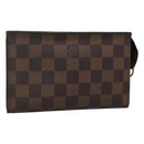 LOUIS VUITTON Damier Ebene Marais Pouch LV Auth BA953-1