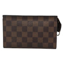 LOUIS VUITTON Damier Ebene Marais Pouch LV Auth BA953-13
