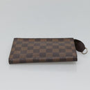 LOUIS VUITTON Damier Ebene Marais Pouch LV Auth BA953-6