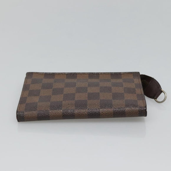 LOUIS VUITTON Damier Ebene Marais Pouch LV Auth BA953
